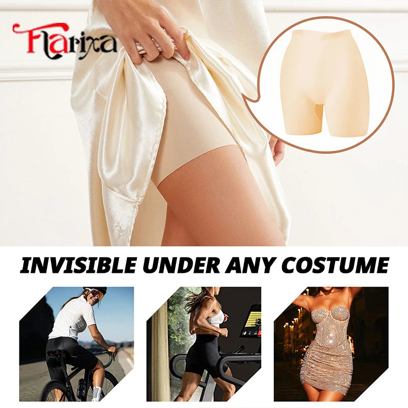 High Waist Safety Shorts - Anti-Light, Anti-Chafe Under Dress Cycling Underwear in various colors, exhibiting options for every style.