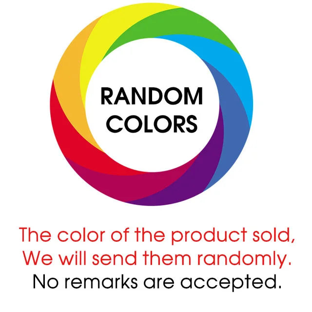 Color wheel with text indicating random color selection for a product