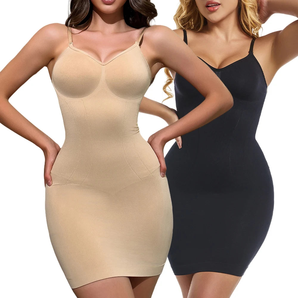 Seamless Tummy Control Full Slip Body Shaper Dress