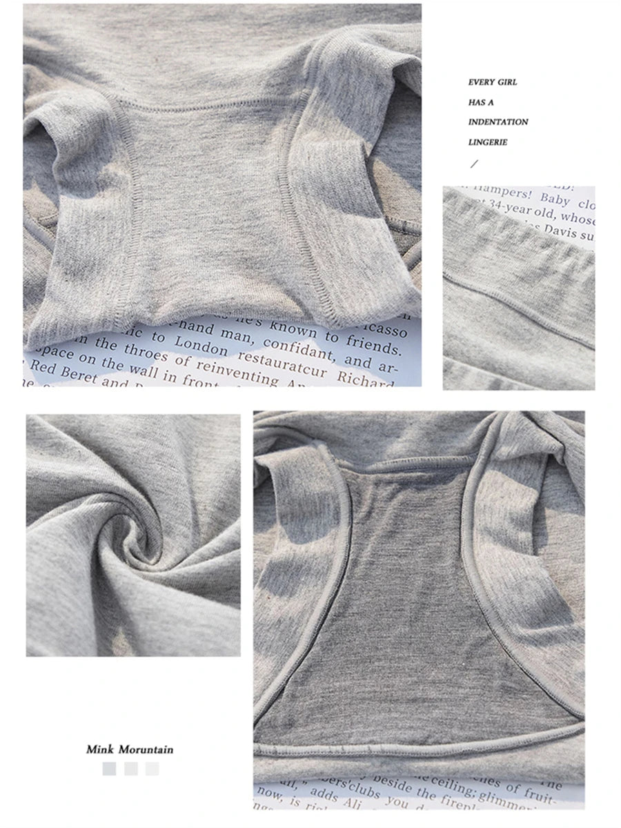 New Women Panties Cotton Seamless Sports Boxers Underwear Female Solid Color Briefs Cozy Lingerie Intimate Underpants M-XXL