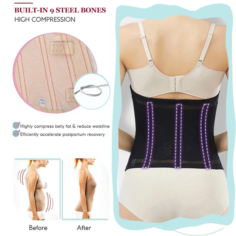 Model wearing Waist Trimmer for superior shape and instant tummy control, demonstrating an hourglass figure.