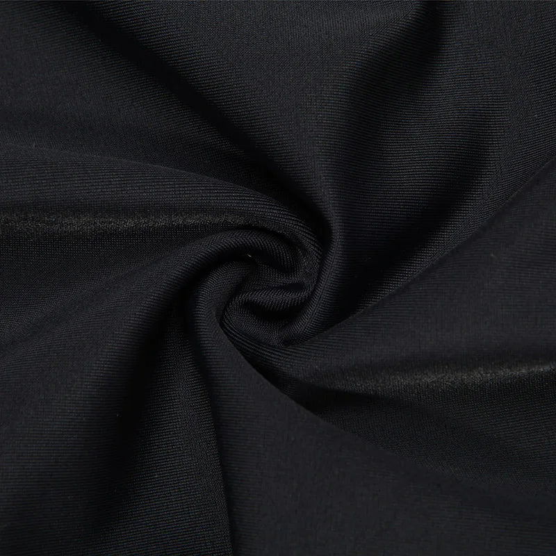 Close-up of black fabric with folds